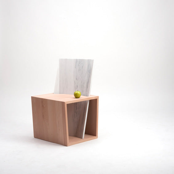 Chaise cubique moderne en bois