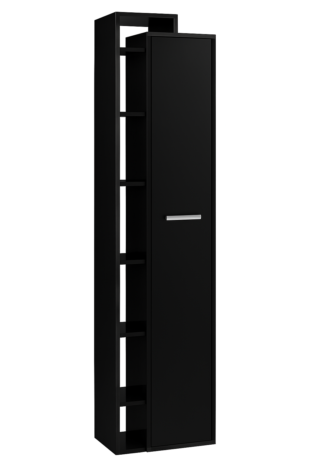 Armoire étroite moderne avec étagères ouvertes