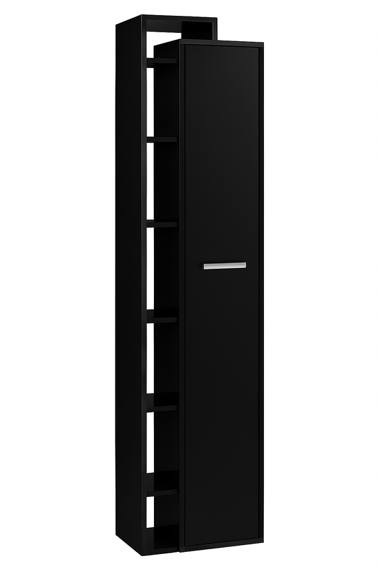 Armoire étroite moderne avec étagères ouvertes