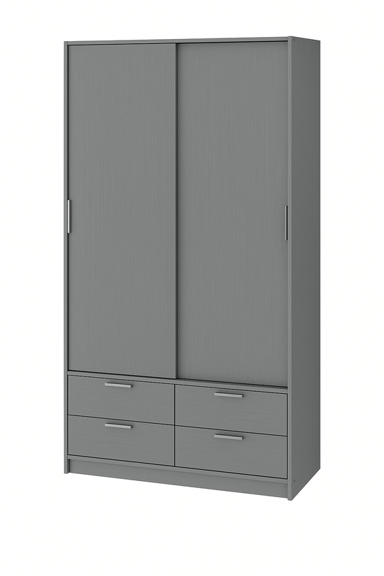 Armoire à portes coulissantes 4 tiroirs élégante et fonctionnelle