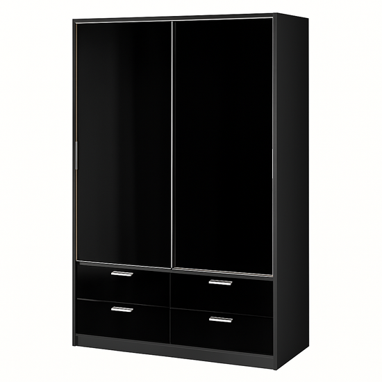 Armoire à portes coulissantes 4 tiroirs élégante et fonctionnelle