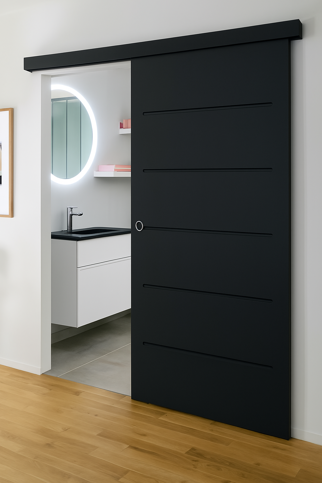 Porte coulissante sur mesure élégante et moderne