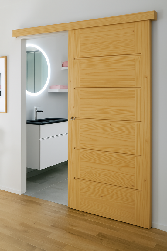 Porte coulissante sur mesure élégante et moderne