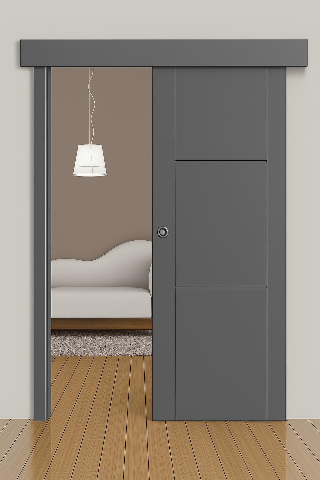 Porte coulissante sur mesure élégante et moderne