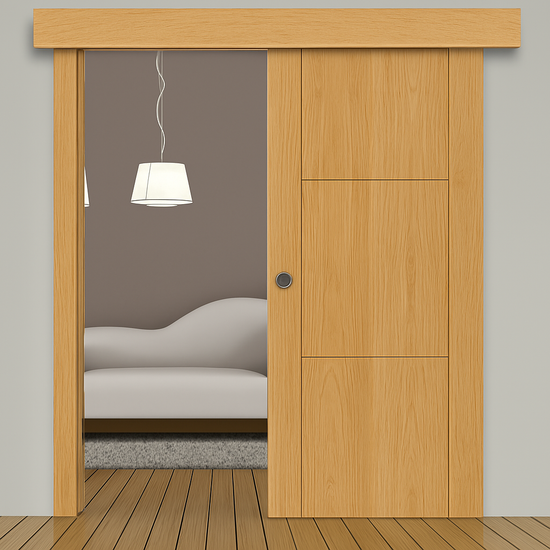 Porte coulissante sur mesure élégante et moderne