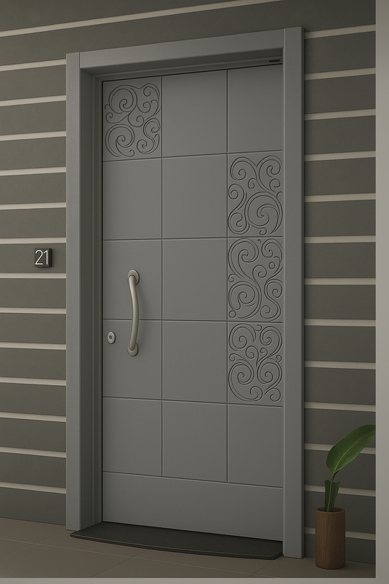 Porte d'entrée sur mesure design élégant