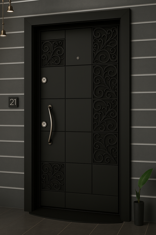 Porte d'entrée sur mesure design élégant
