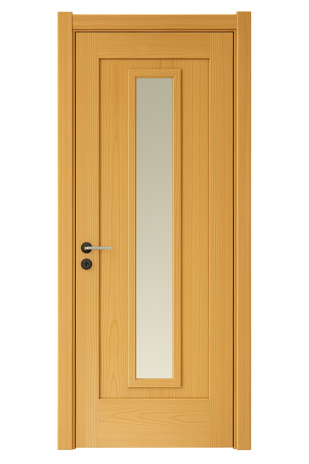Porte en Bois Moderne avec Vitrage