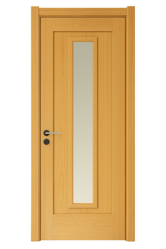 Porte en Bois Moderne avec Vitrage