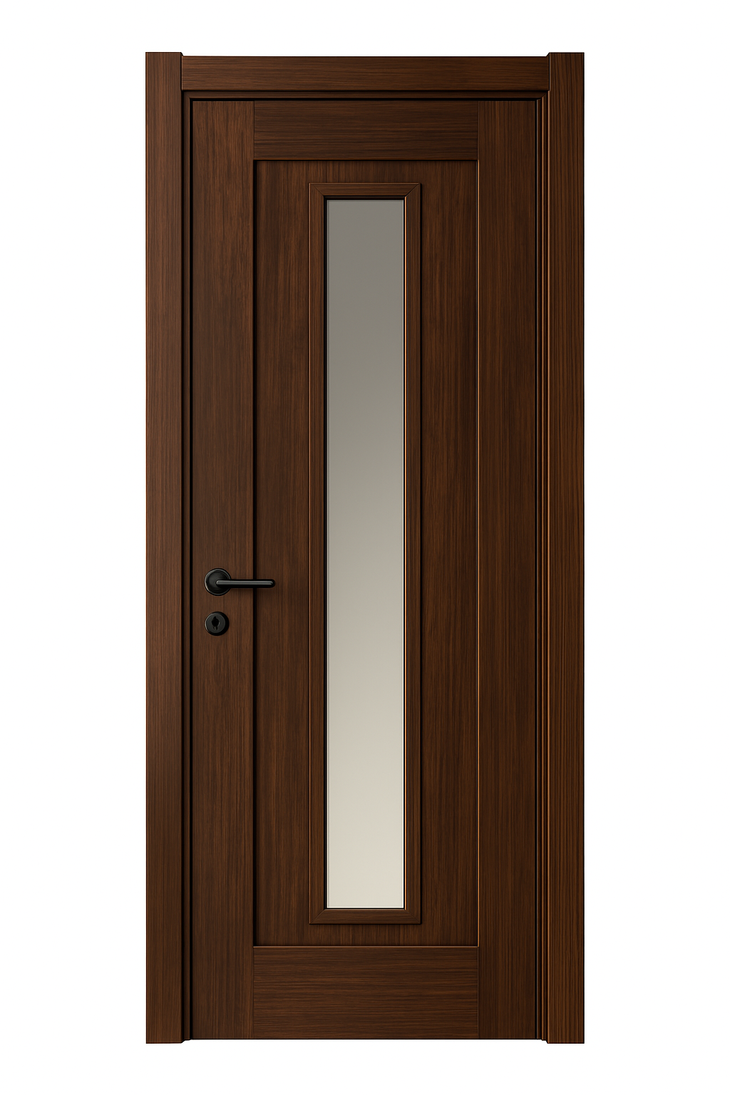 Porte en Bois Moderne avec Vitrage