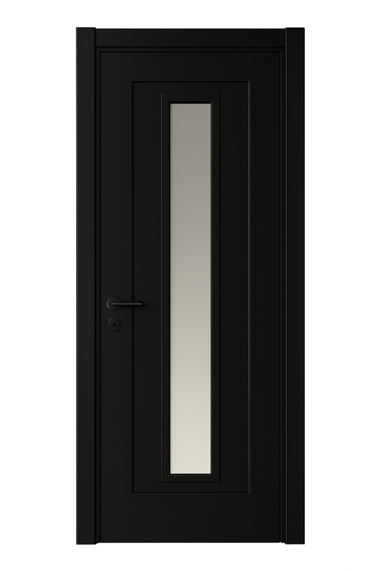 Porte en Bois Moderne avec Vitrage