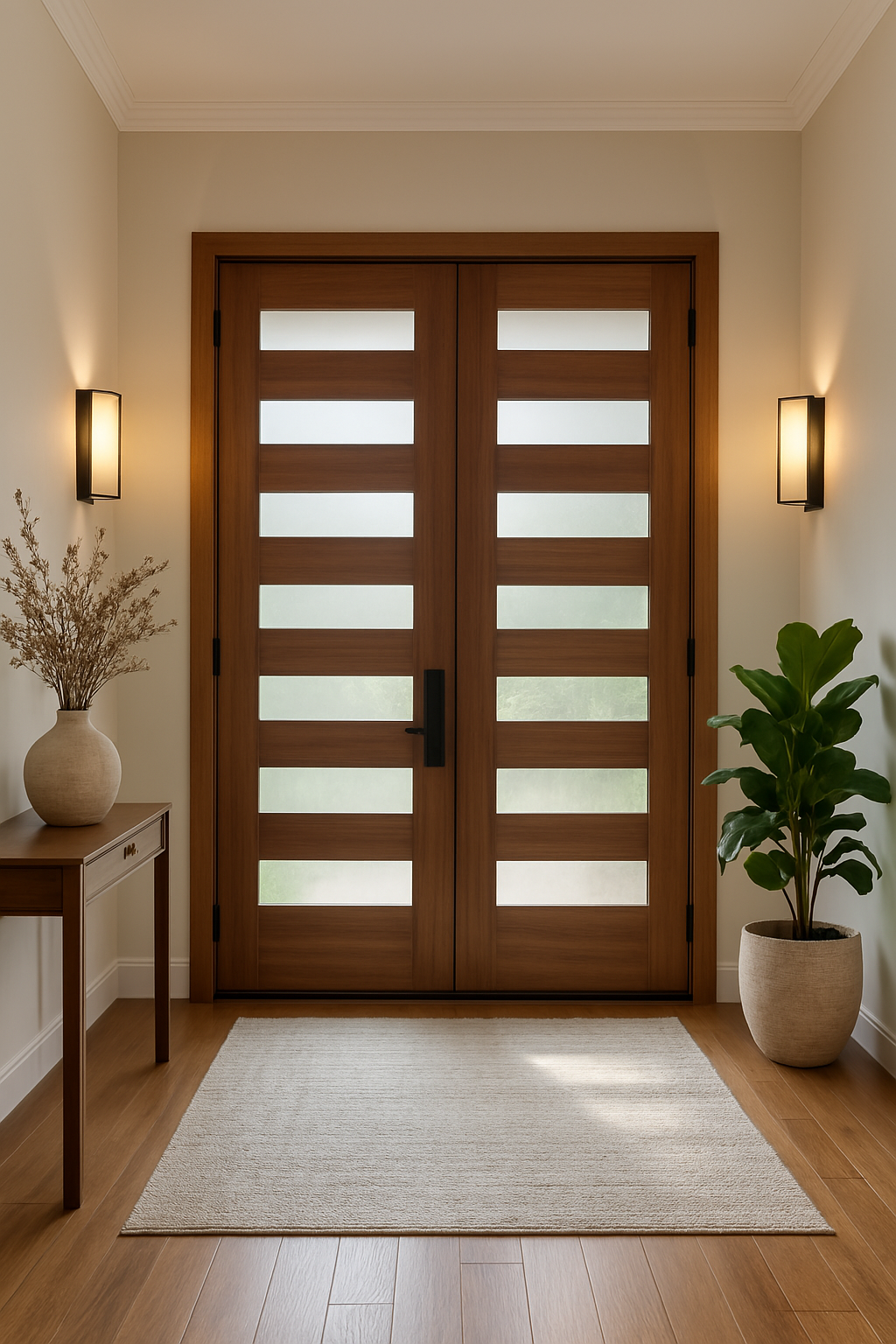 Portes Modernes en Bois avec Verre
