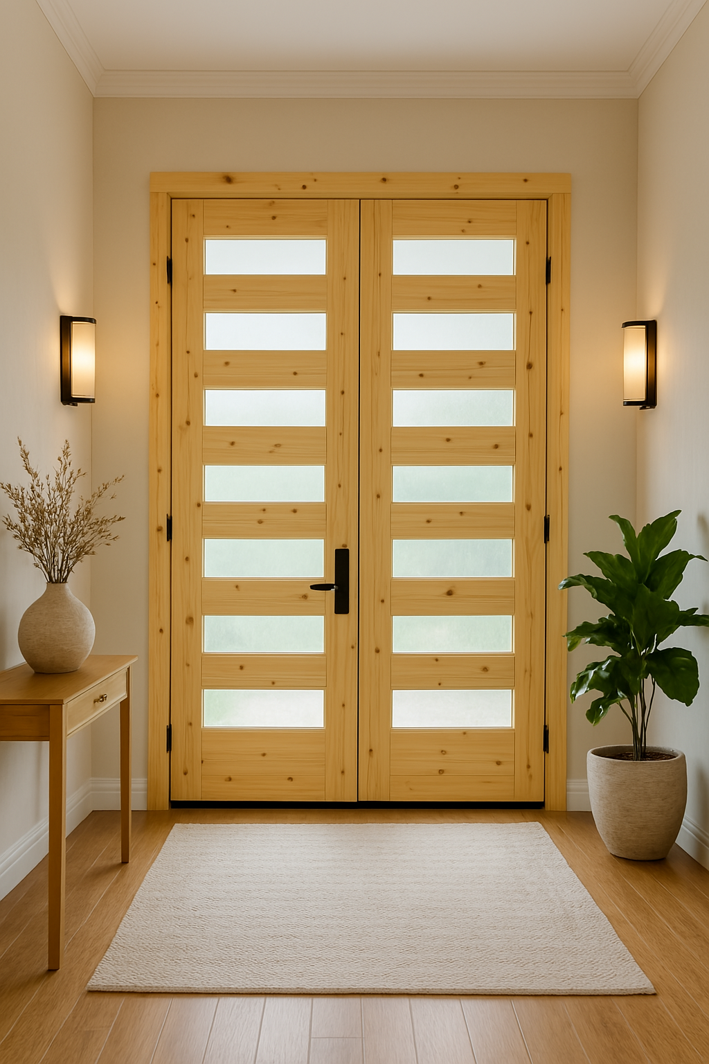 Portes Modernes en Bois avec Verre