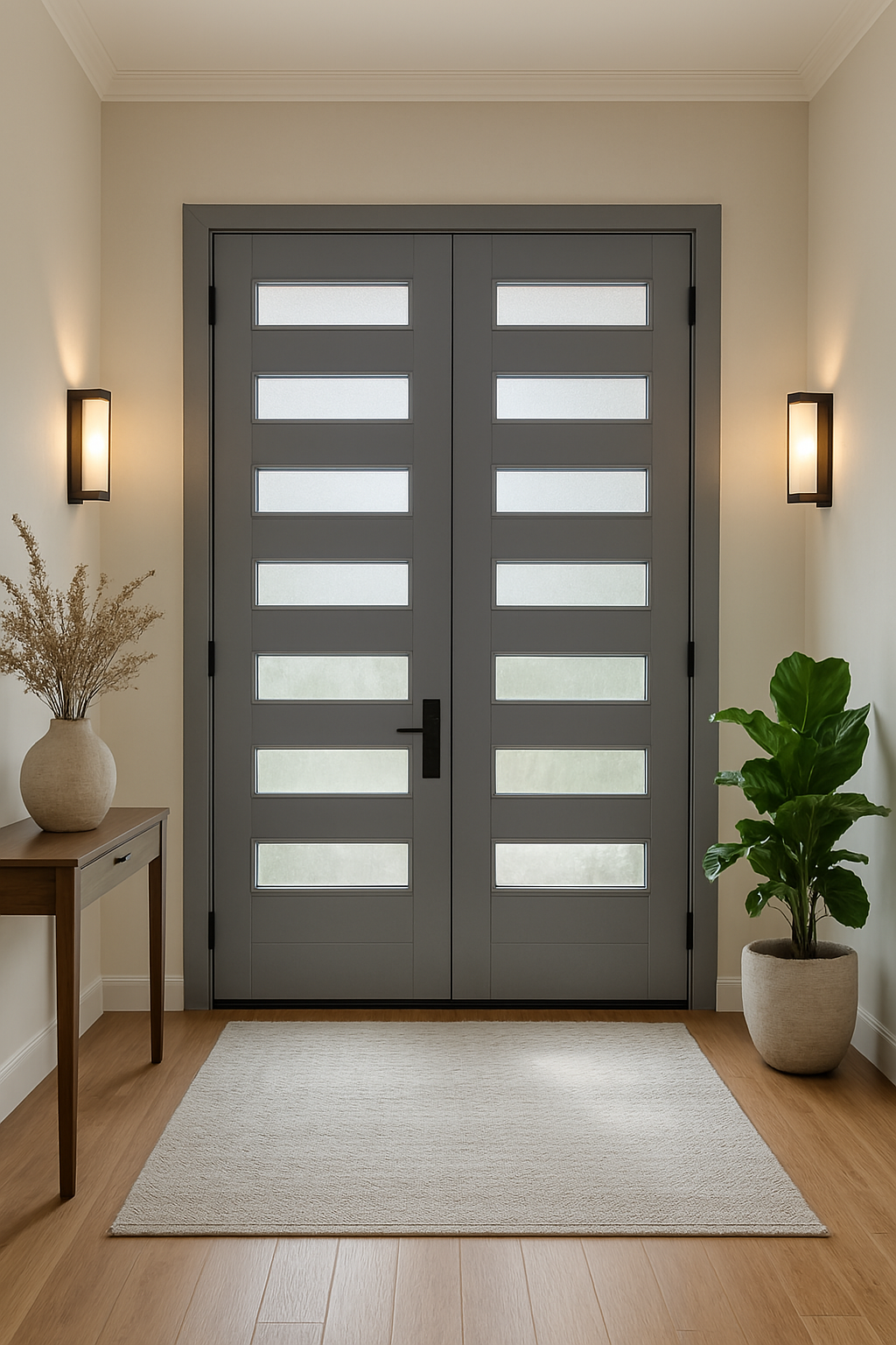 Portes Modernes en Bois avec Verre