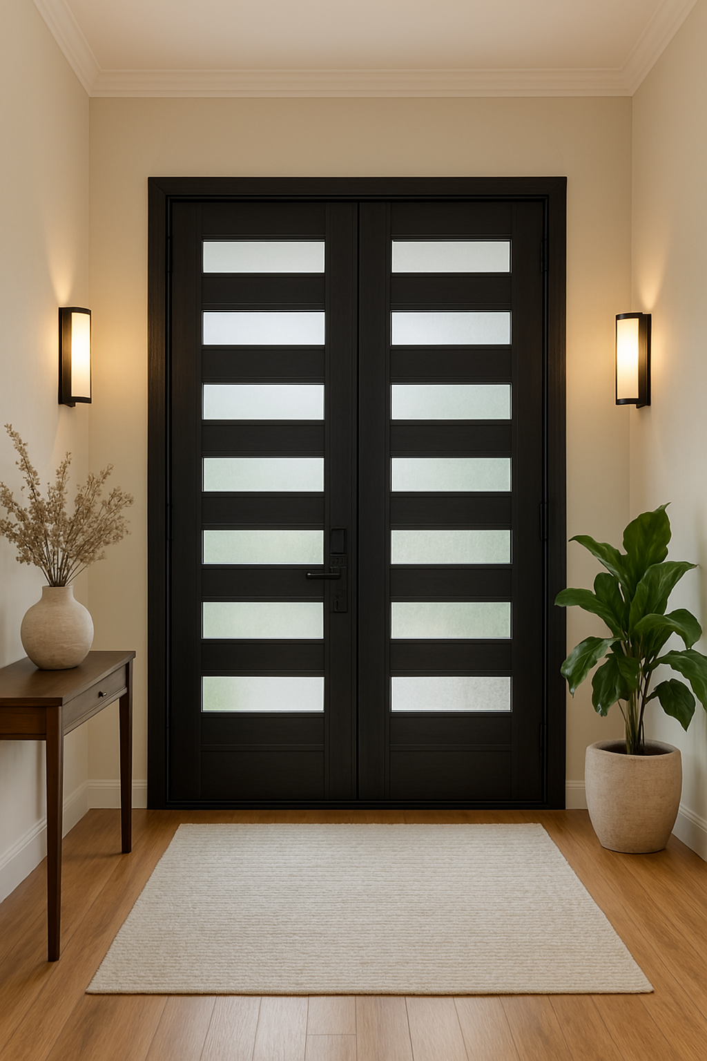 Portes Modernes en Bois avec Verre