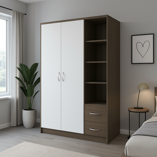Armoire 2 Portes 2 tiroirs sur mesure élégante et fonctionnelle