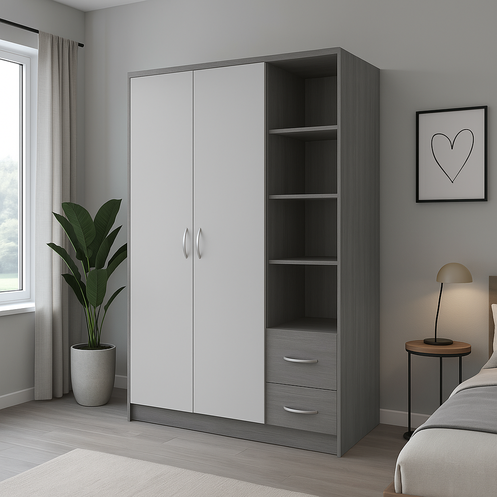 Armoire 2 Portes 2 tiroirs sur mesure élégante et fonctionnelle