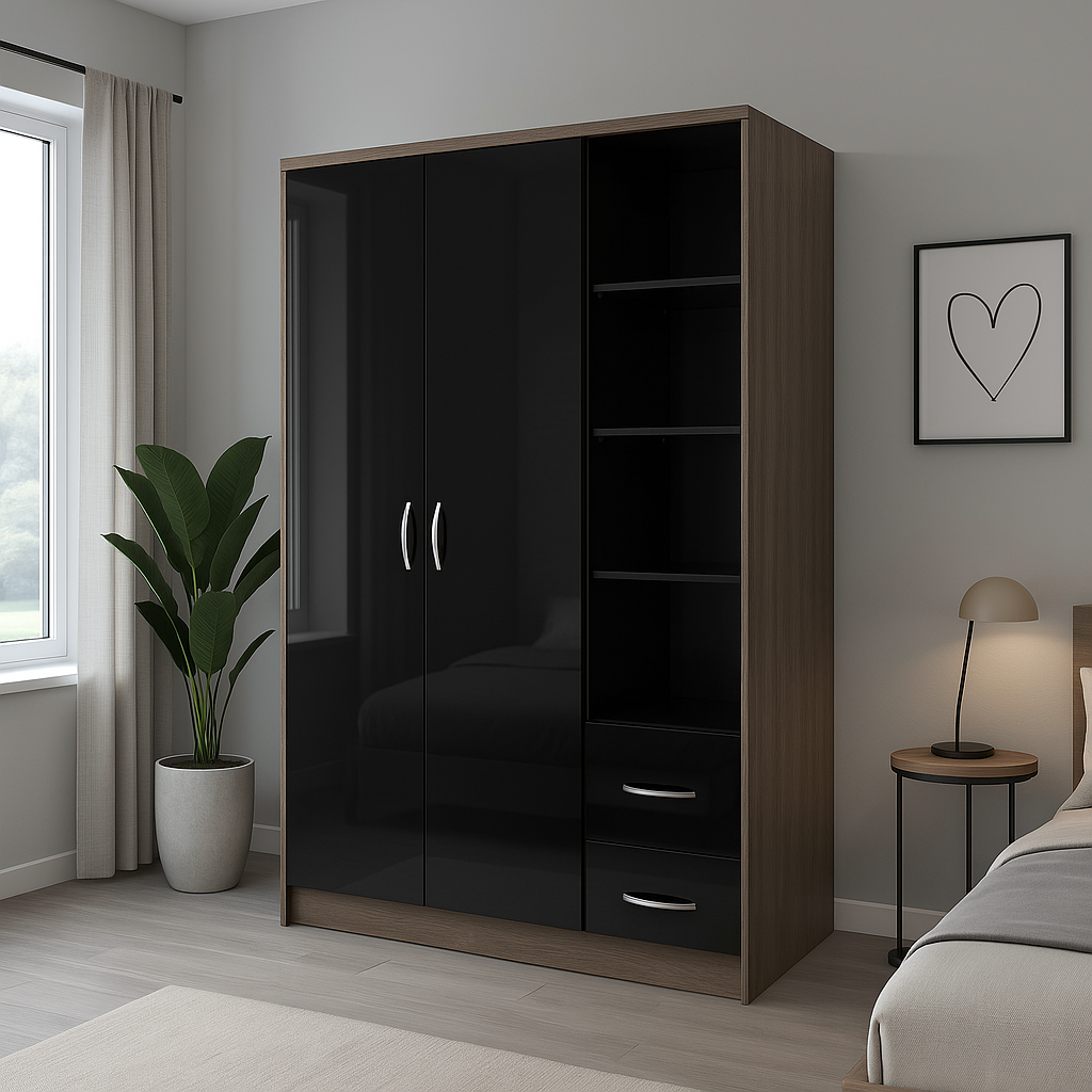 Armoire 2 Portes 2 tiroirs sur mesure élégante et fonctionnelle