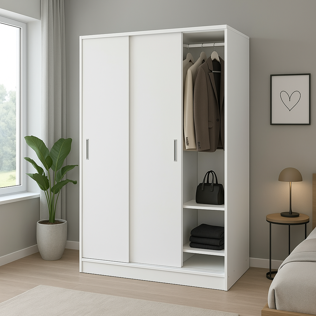 Armoire 2 Portes coulissantes sur mesure élégante et fonctionnelle