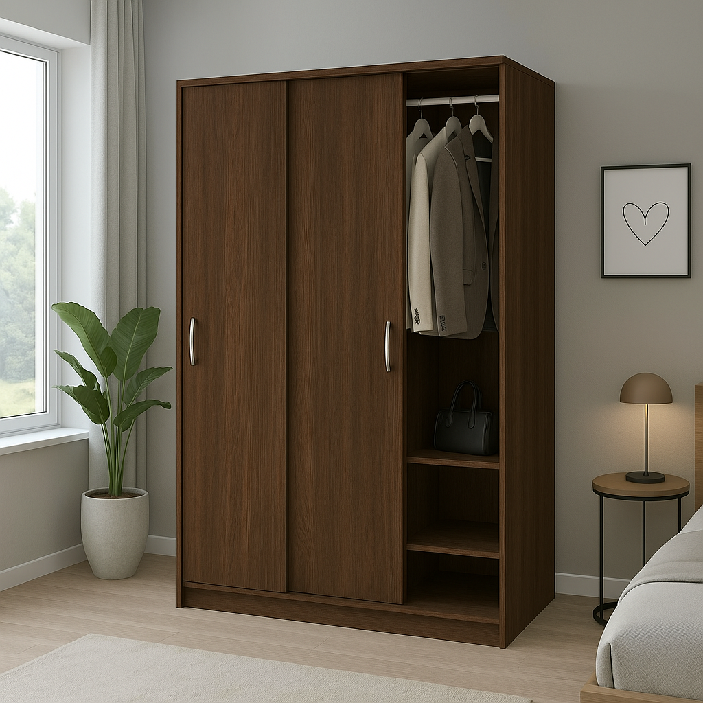 Armoire 2 Portes coulissantes sur mesure élégante et fonctionnelle