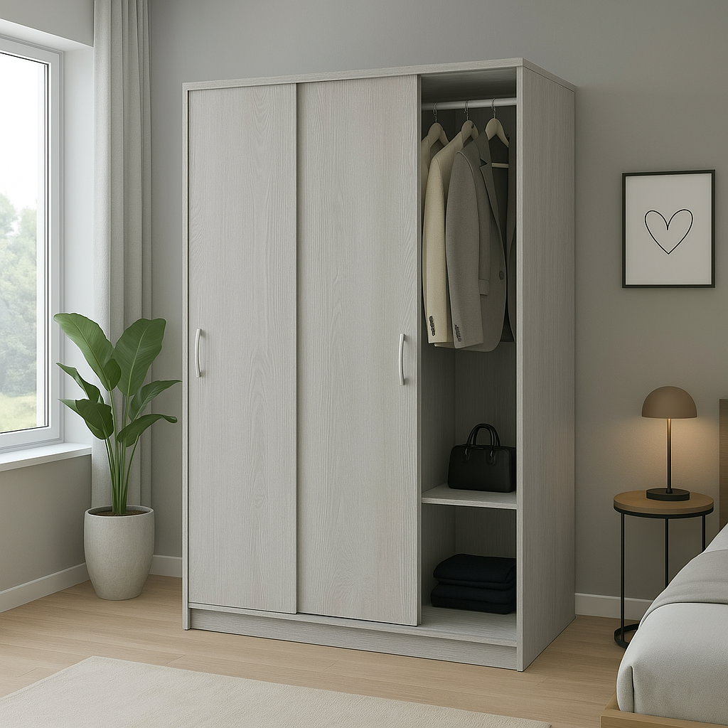 Armoire 2 Portes coulissantes sur mesure élégante et fonctionnelle