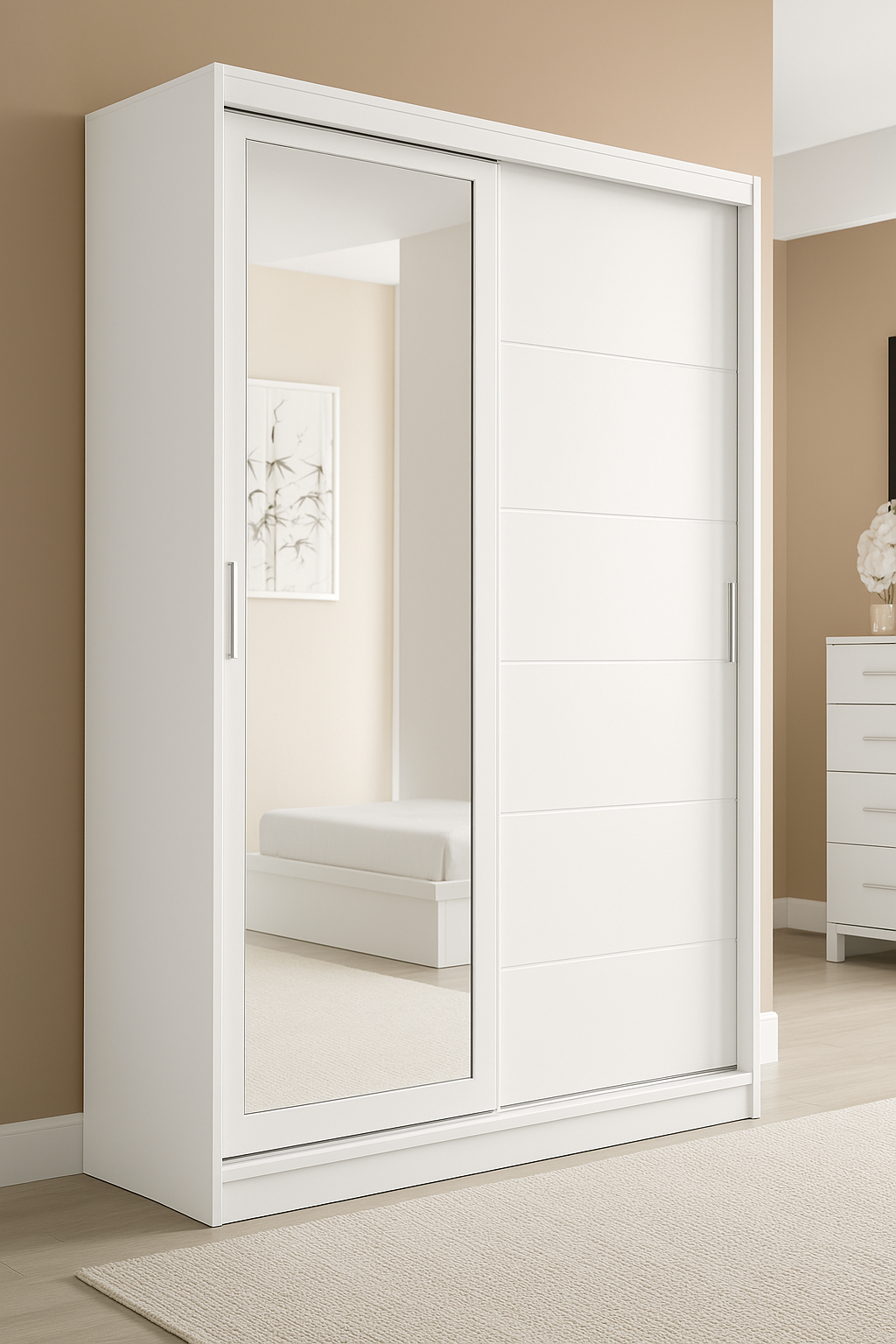 Armoire Portes Miroir Coulissantes élégante et fonctionnelle