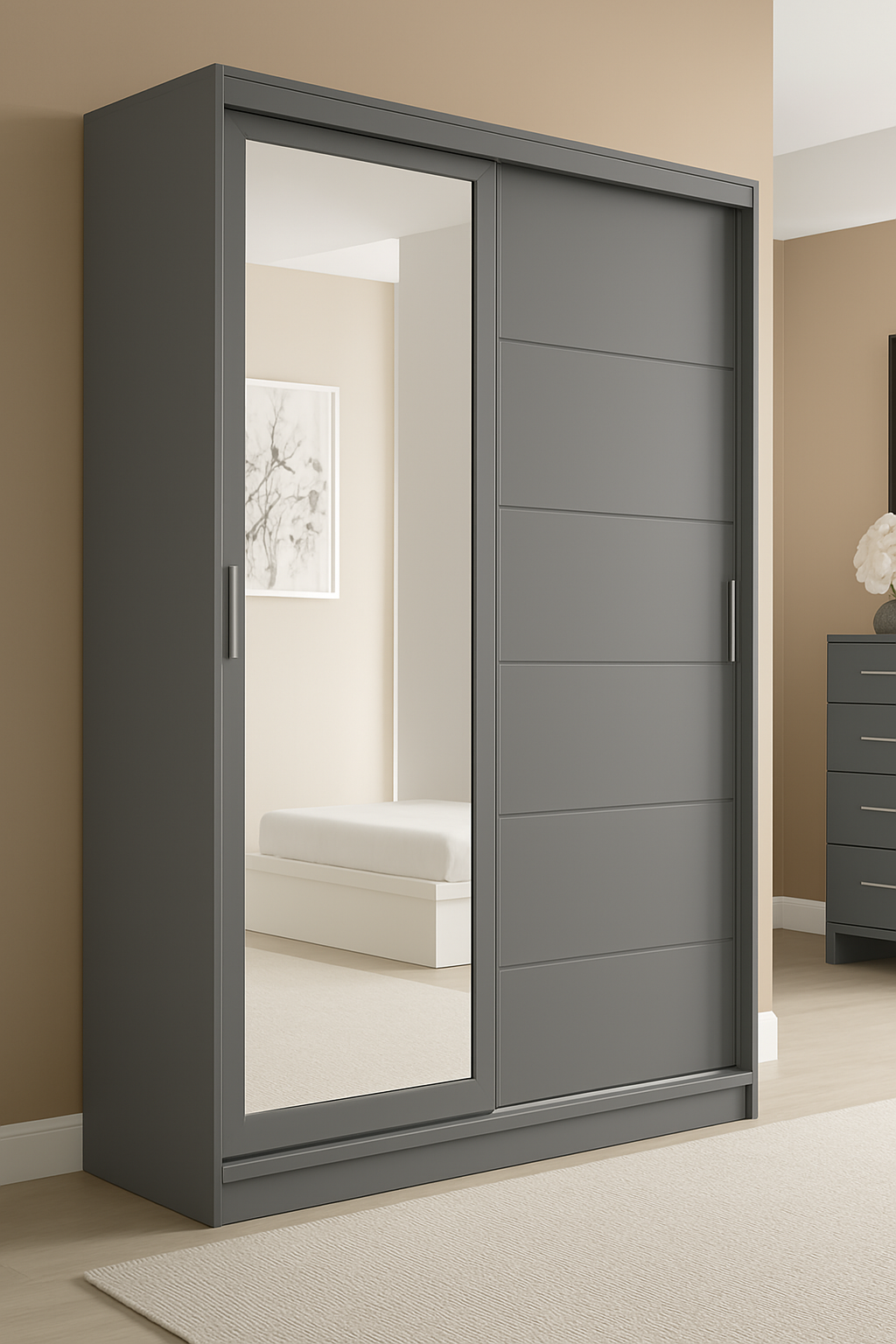 Armoire Portes Miroir Coulissantes élégante et fonctionnelle