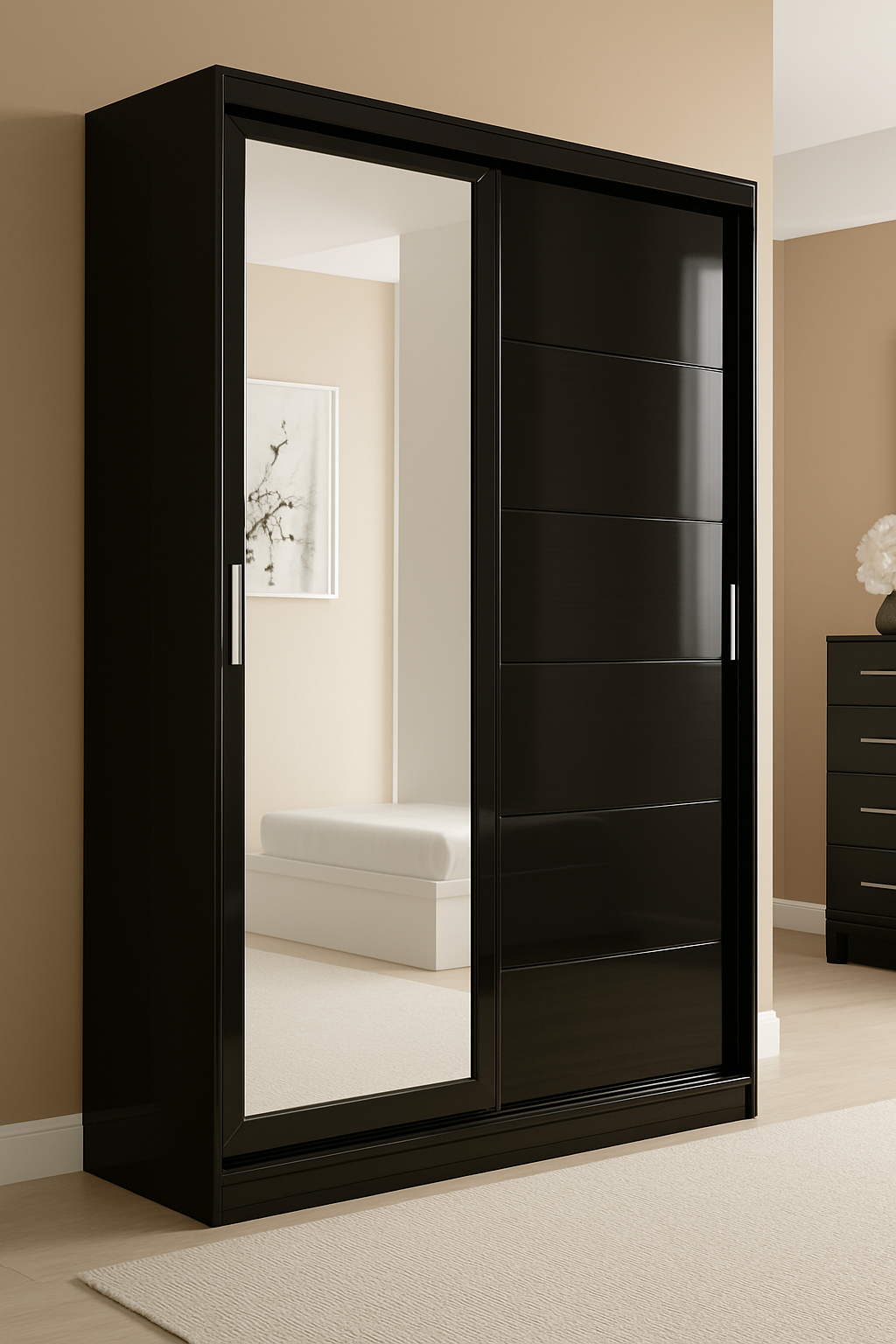 Armoire Portes Miroir Coulissantes élégante et fonctionnelle