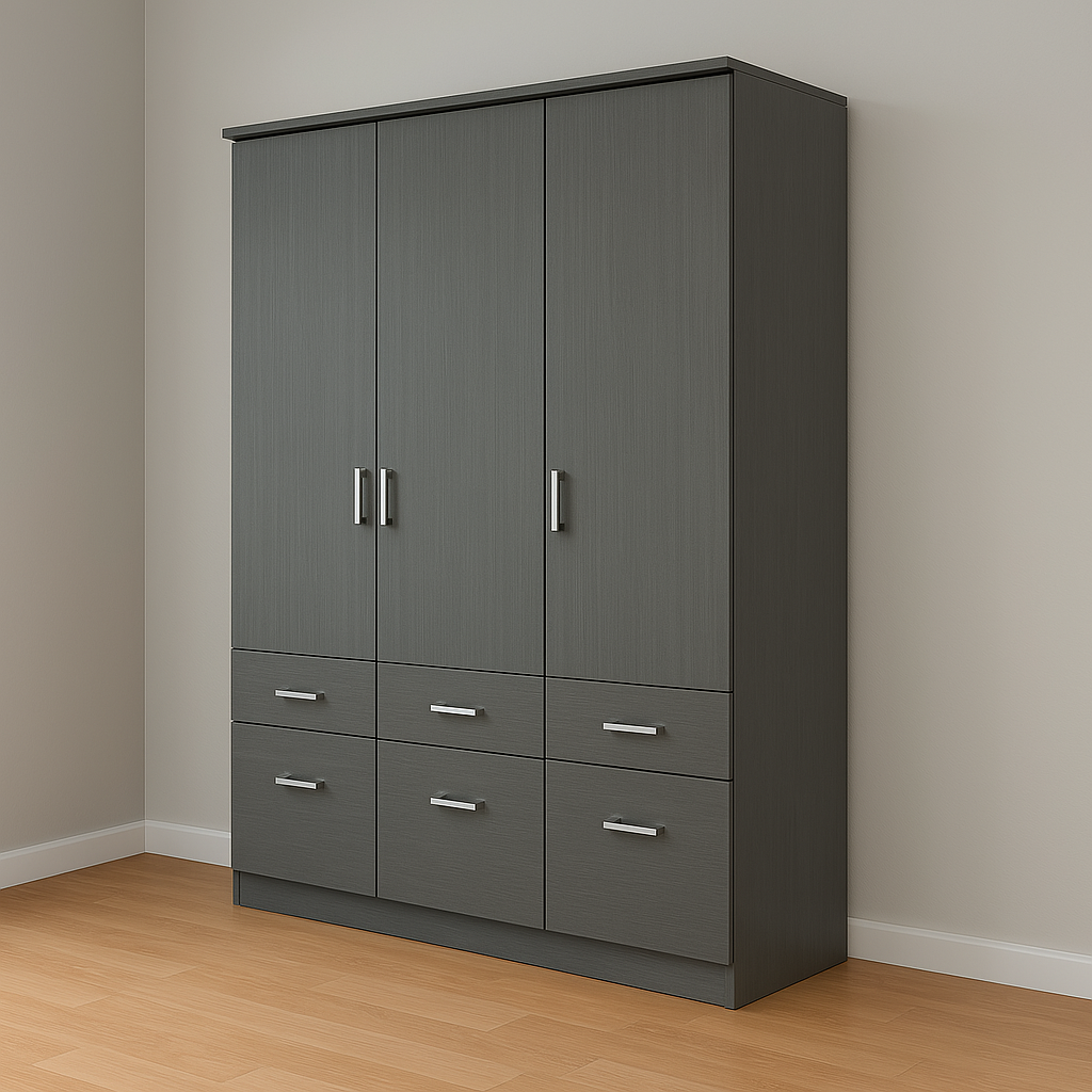 Armoire sur mesure 3 Portes et 6 Tiroirs élégante et fonctionnelle