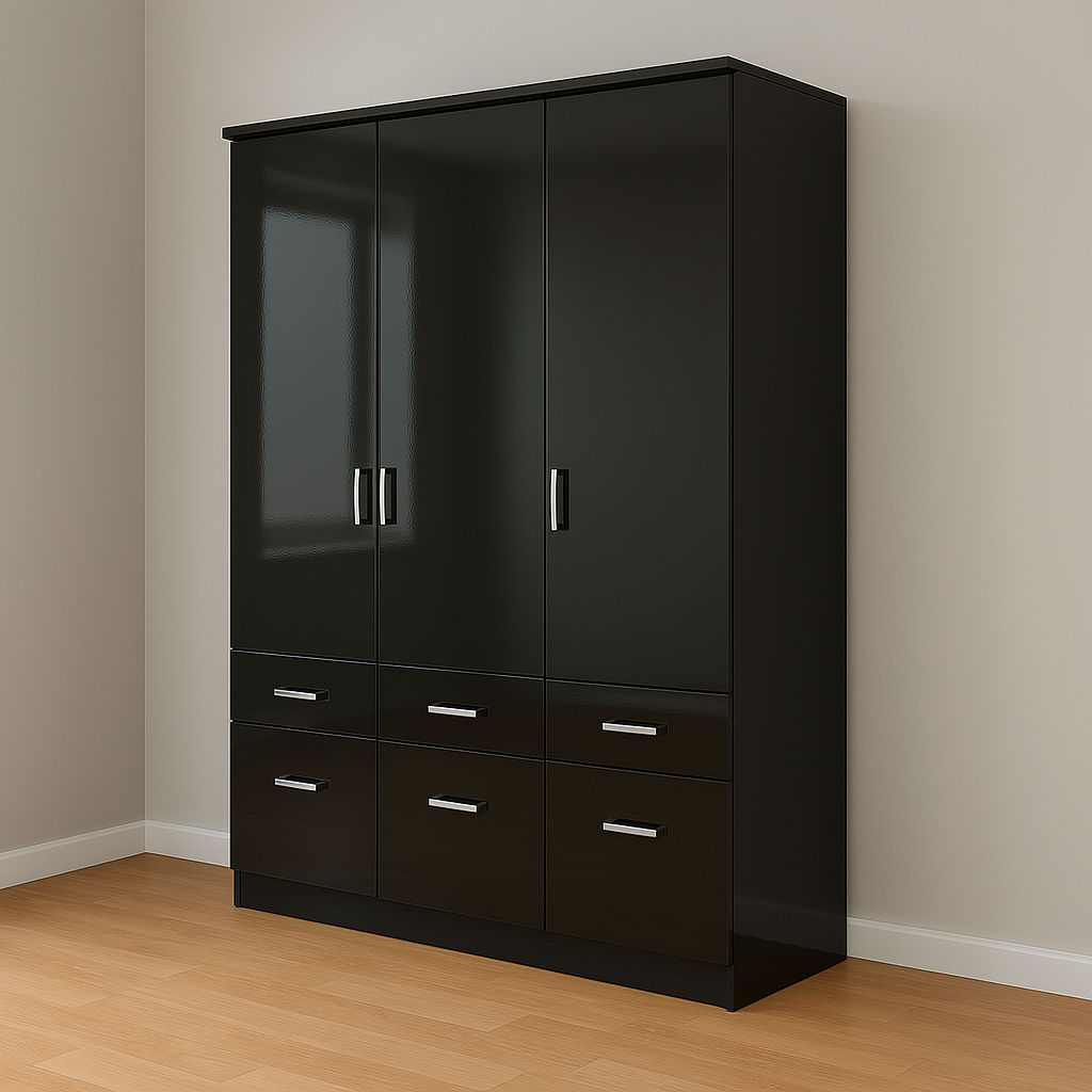 Armoire sur mesure 3 Portes et 6 Tiroirs élégante et fonctionnelle