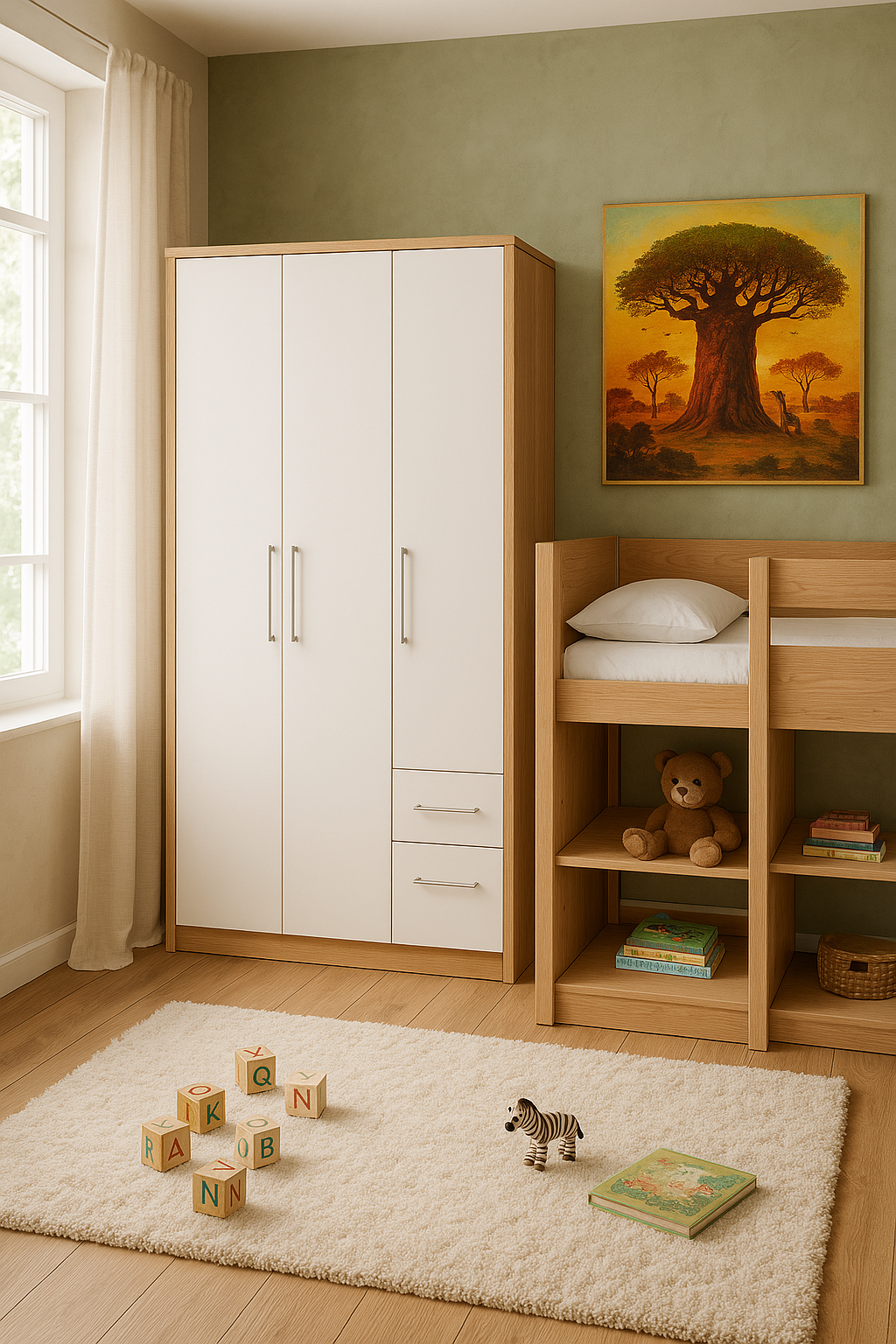 Armoire 3 Portes sur mesure élégante et fonctionnelle