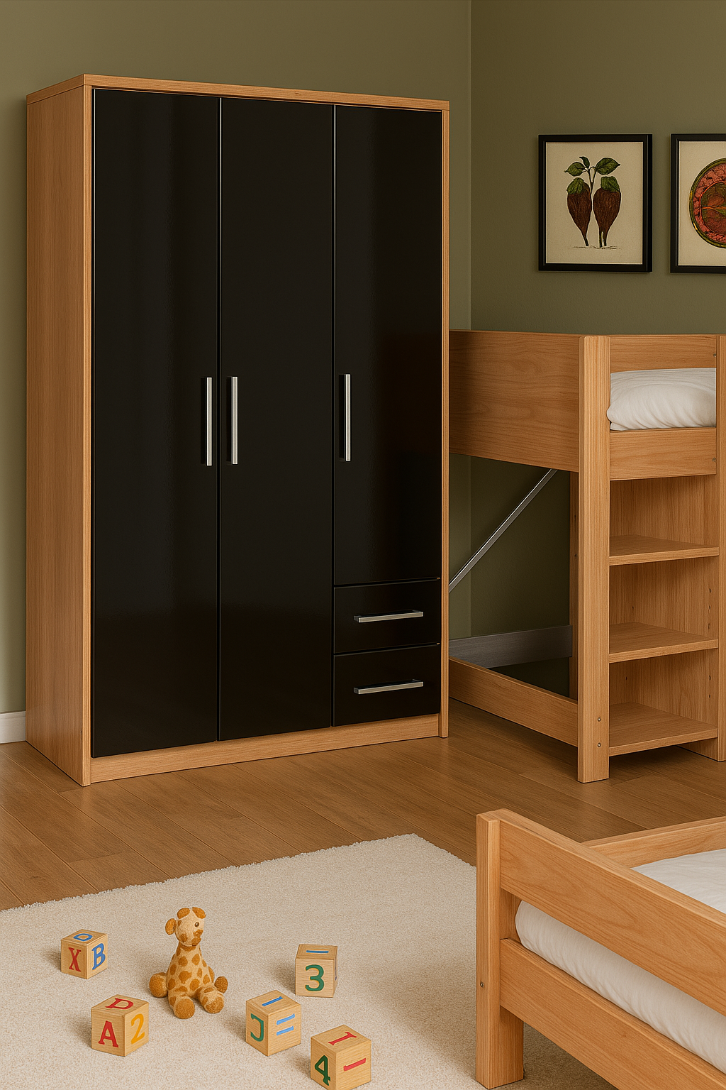 Armoire 3 Portes sur mesure élégante et fonctionnelle