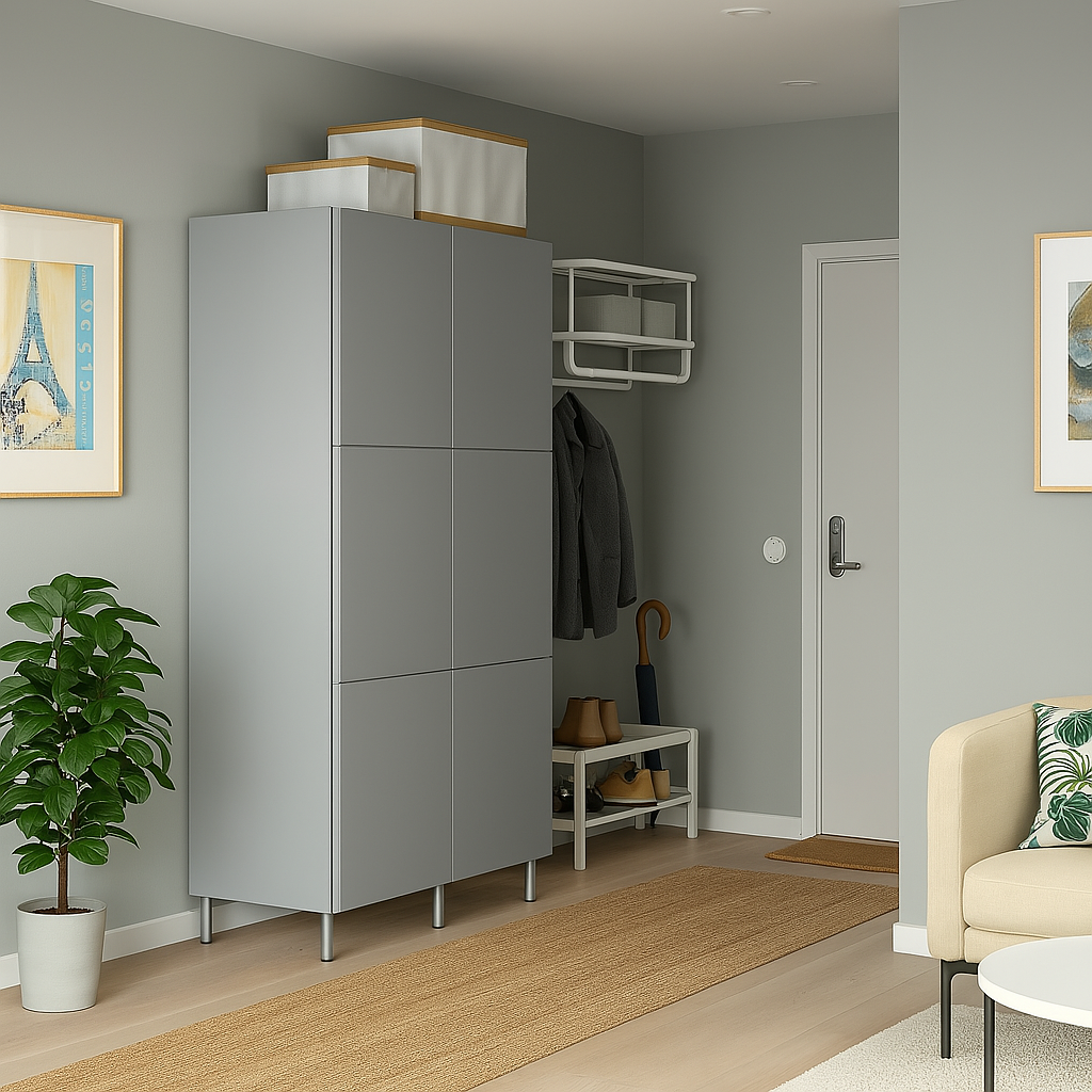 Armoire blanche moderne avec 6 portes