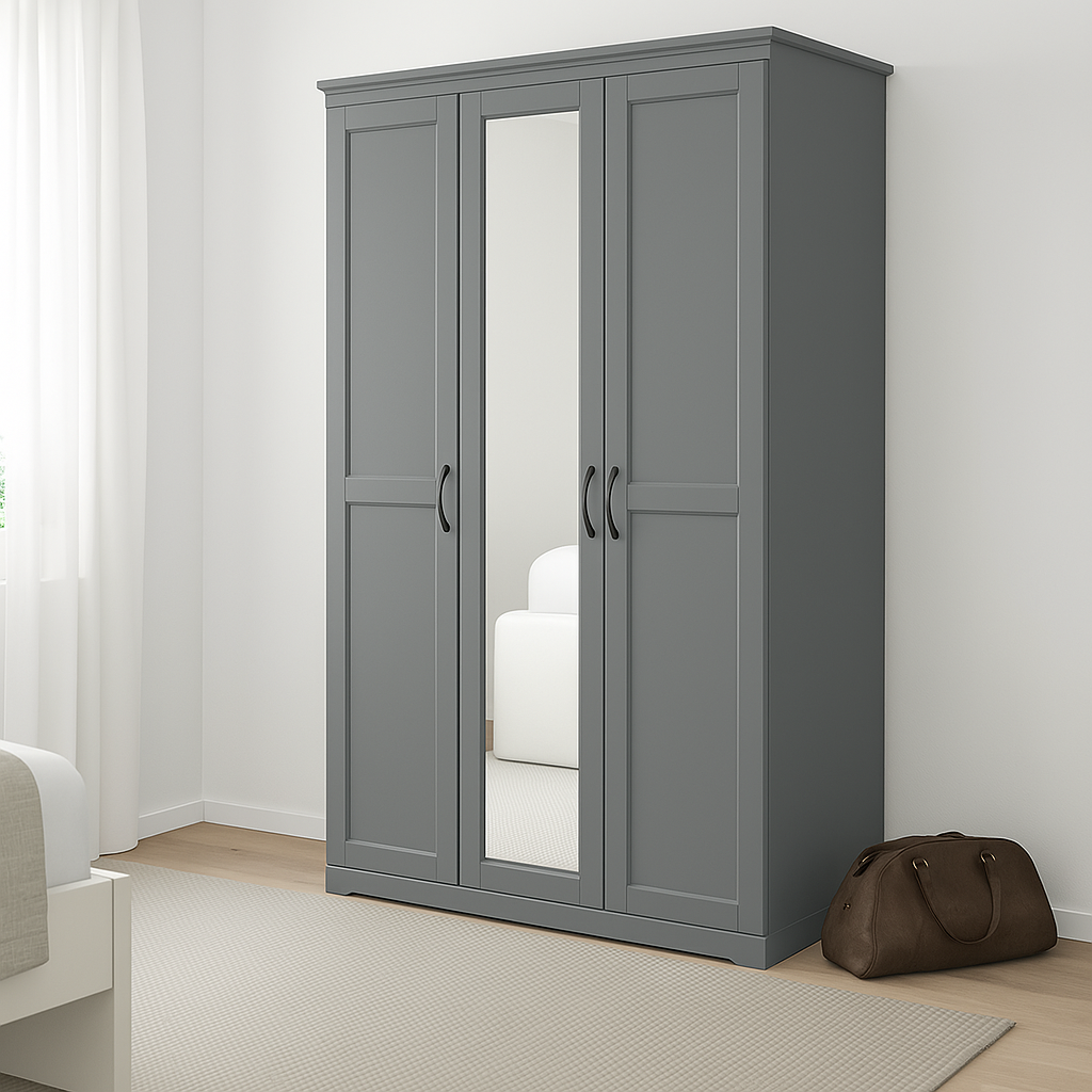 Armoire 03 portes élégante avec miroir intégré