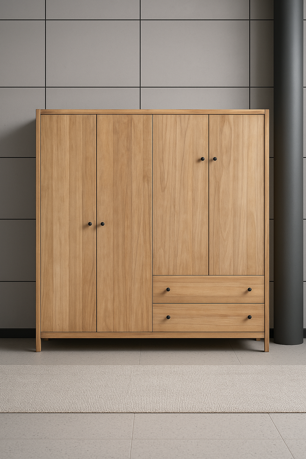 Armoire en bois sur mesure, élégante et fonctionnelle