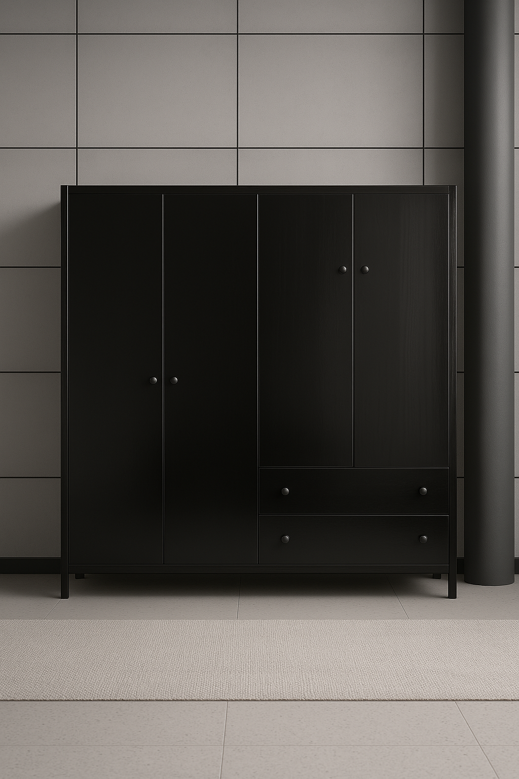Armoire en bois sur mesure, élégante et fonctionnelle