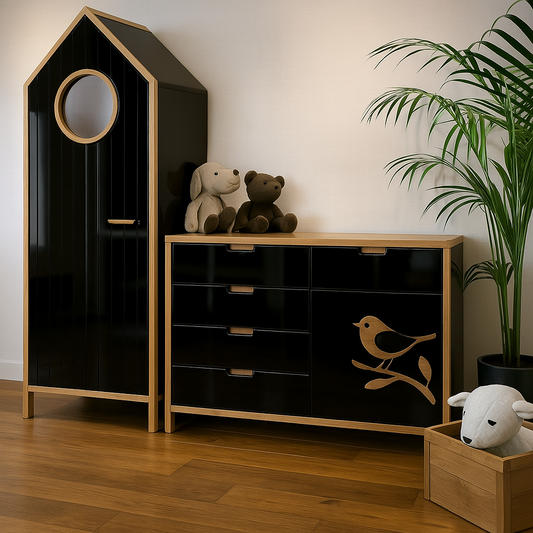 armoire et commode en bois