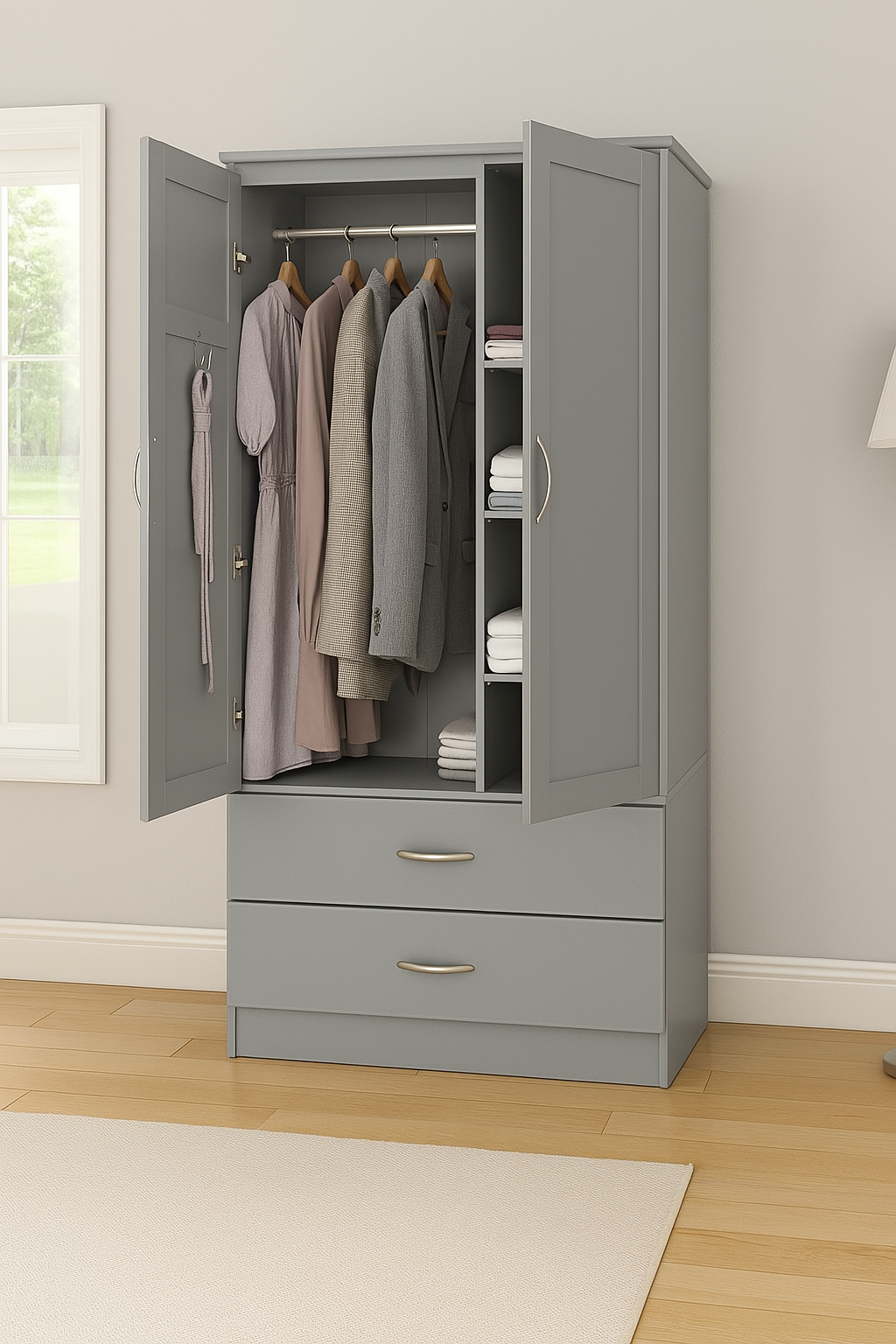 Armoire sur mesure 2 Portes 2 Tiroirs