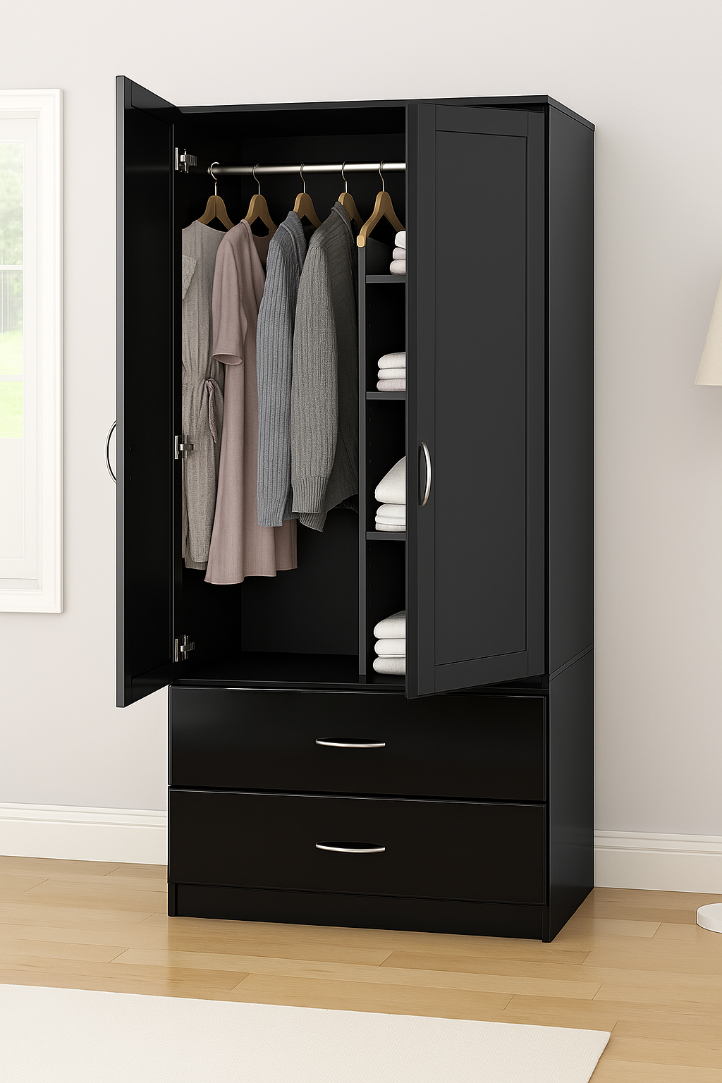 Armoire sur mesure 2 Portes 2 Tiroirs