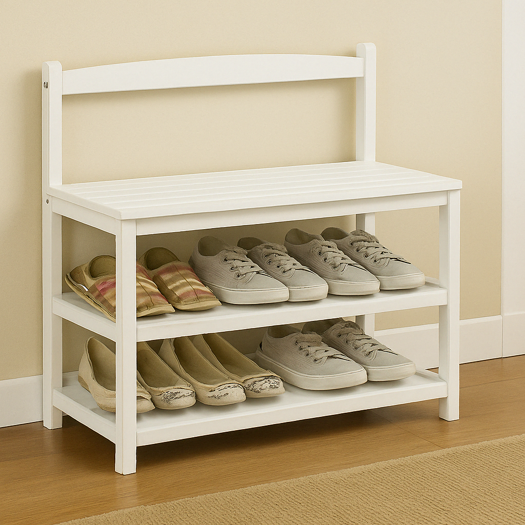 Banc à chaussures en bois élégant