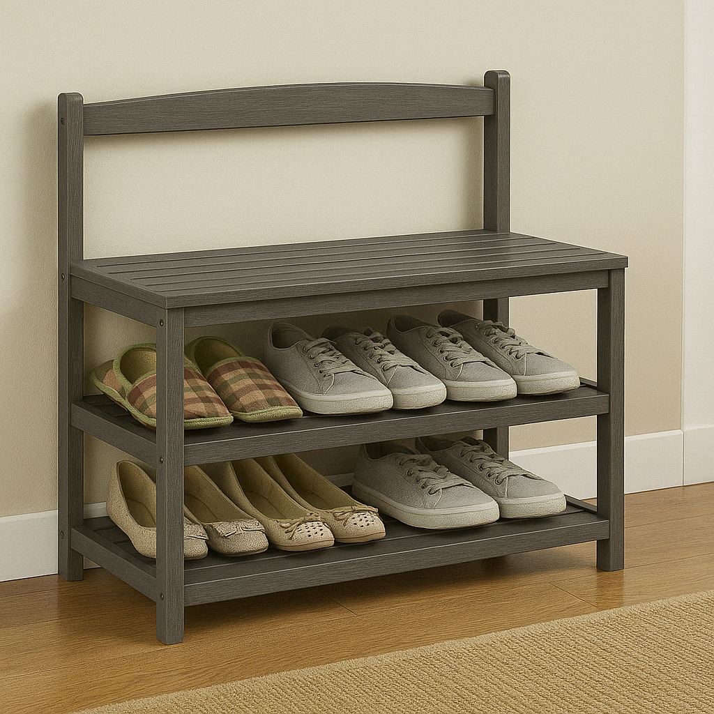 Banc à chaussures en bois élégant
