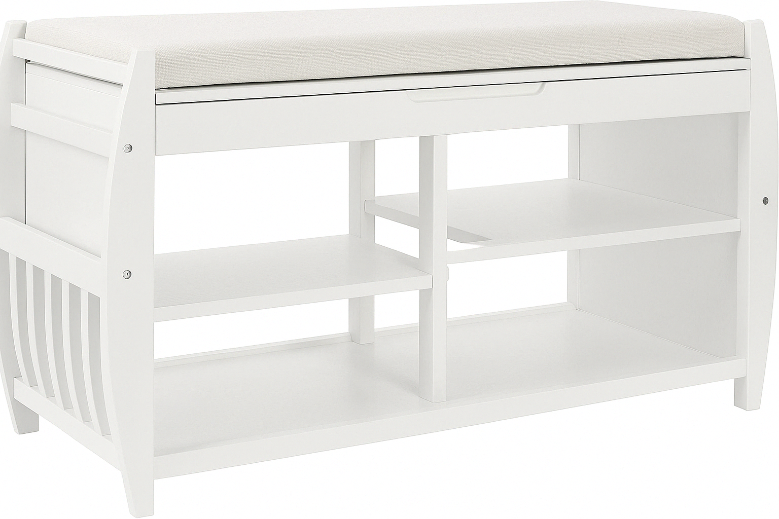 Banc de rangement avec étagères à chaussures