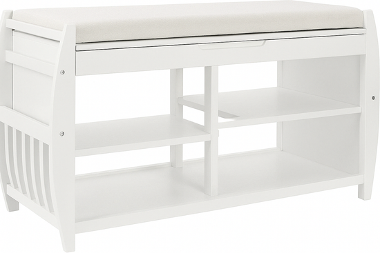 Banc de rangement avec étagères à chaussures