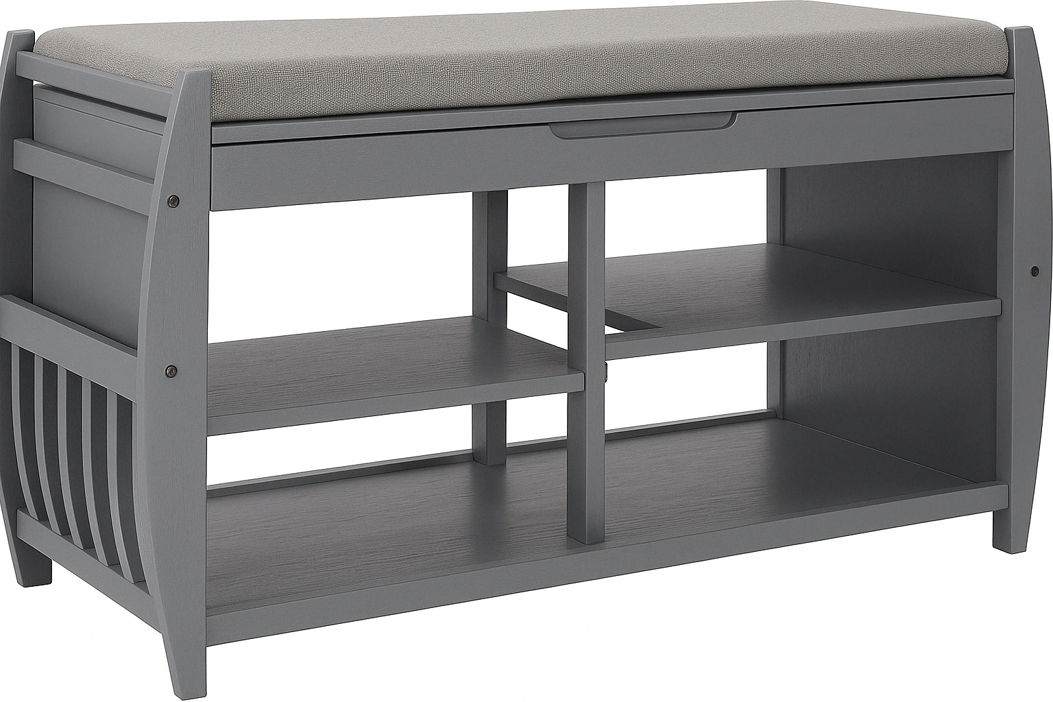 Banc de rangement avec étagères à chaussures