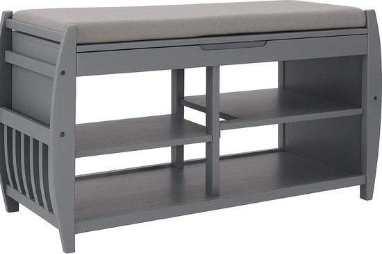 Banc de rangement avec étagères à chaussures