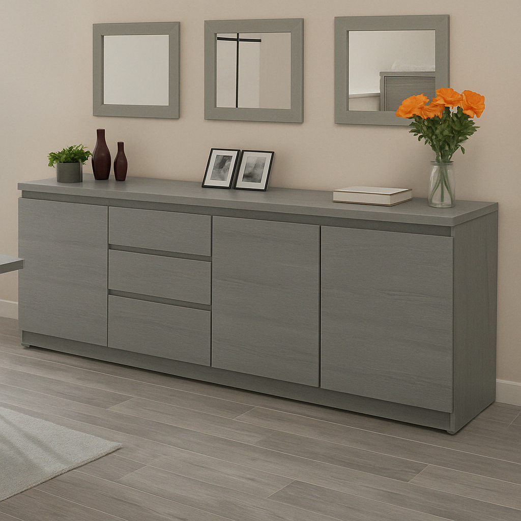 Buffet moderne avec miroirs