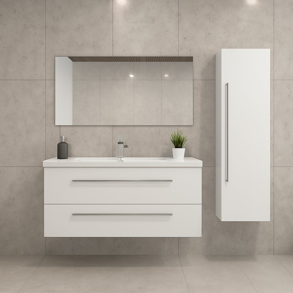 Ensemble Meuble Vasque et Miroir et Colonne