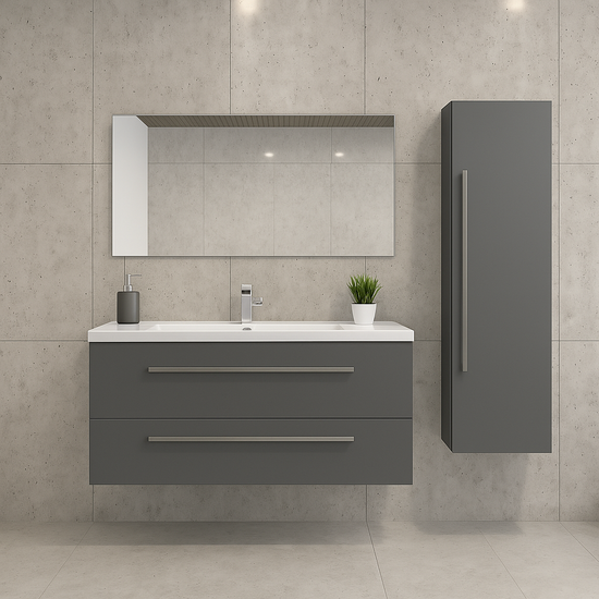 Ensemble Meuble Vasque et Miroir et Colonne
