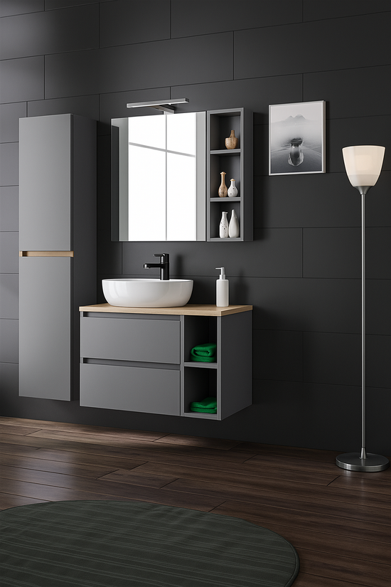 Ensemble Meuble Vasque miroir et Colonne