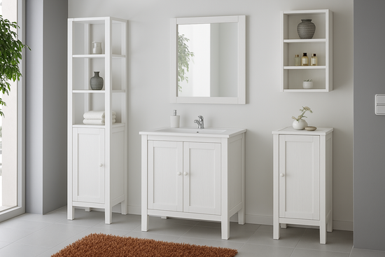 Ensemble Salle de Bain en Bois Élégant